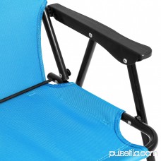 Best Choice Products 12in Height Seat Backpack Folding Chair Outdoor Beach Camping - Blue